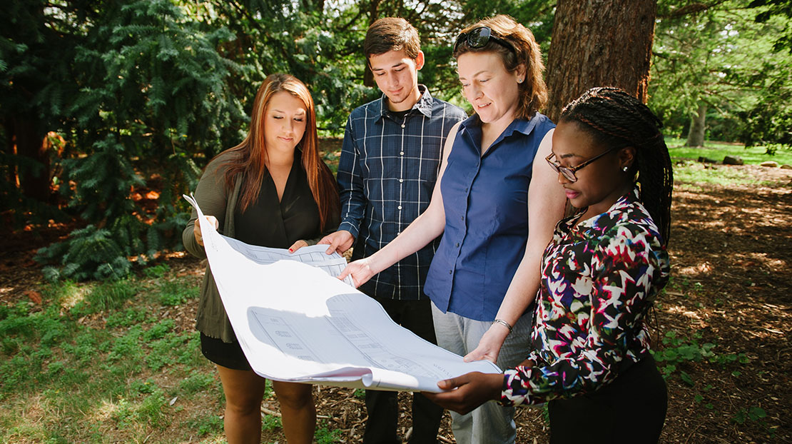 Orla LoPiccolo with students.