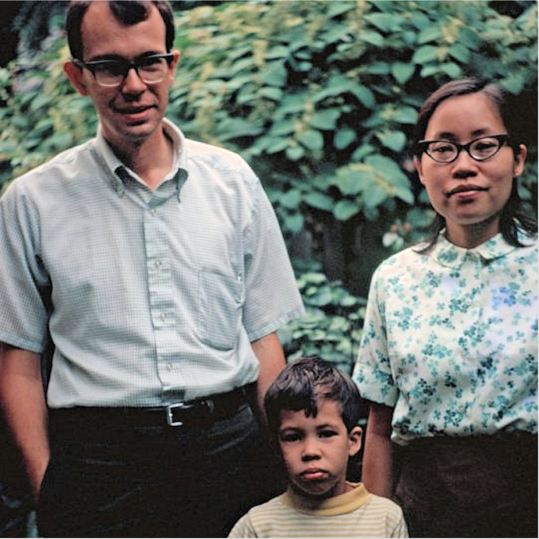 An old photo of Charles Adair and his family