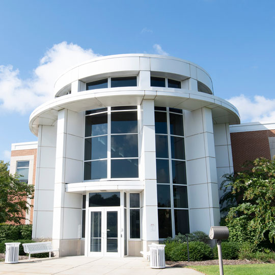 Main building at the Broad Hollow Bioscience Park